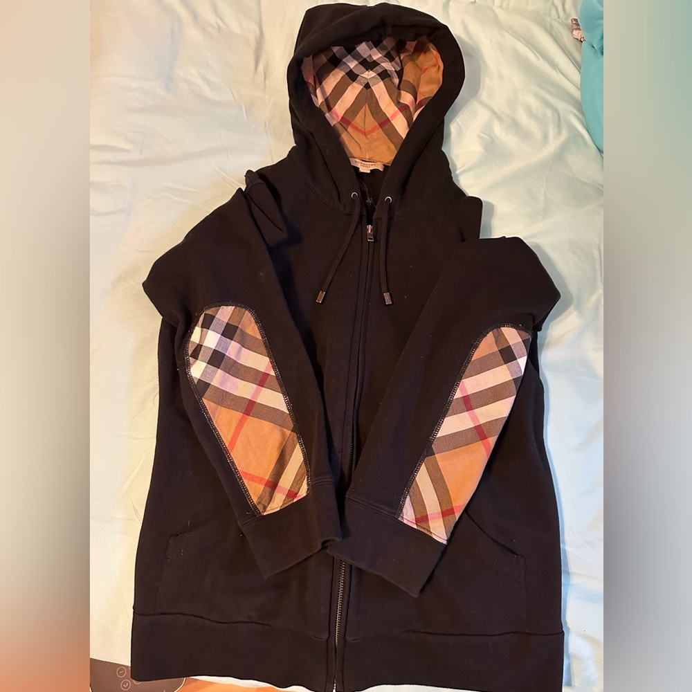 Burberry zip up sweatshirt jacket